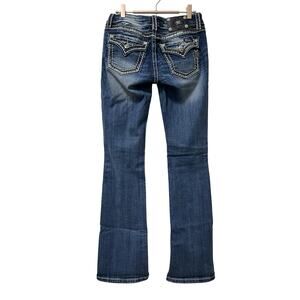 Miss Me Womens Mid Rise Bootcut Jeans‎ Size 28 Blue Medium Wash Embroidered
